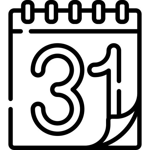 Calendar schedule interface time and date icon