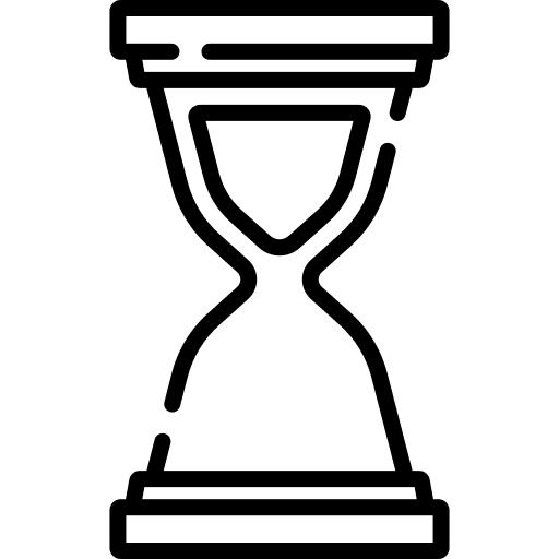 Hourglass interface time and date waiting icon