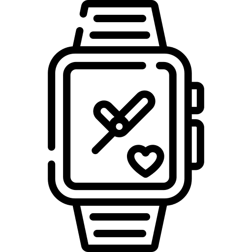Smartwatch electronics heart rate icon