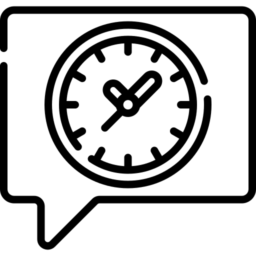 Time time speech bubble communications icon