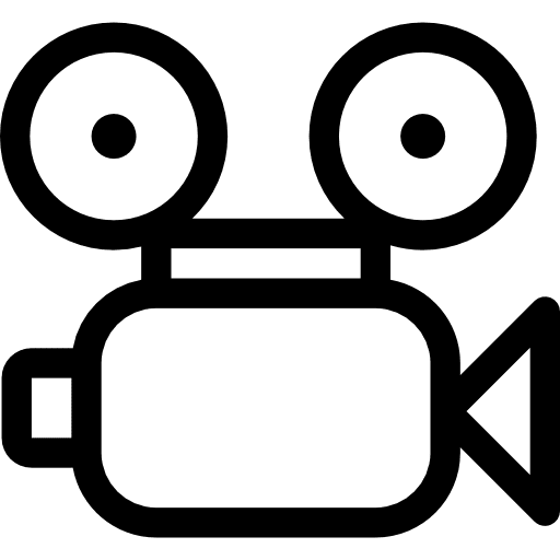 Cinema projector multimedia outline video camera icon