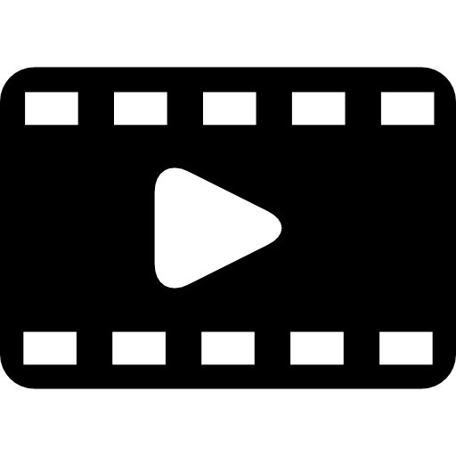 Film strip multimedia video player clip icon