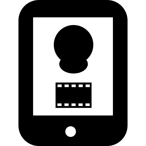 Mobile phone multimedia video player cellphone icon