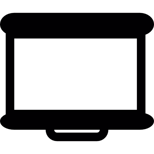 Screen for video projection projector screen presentation icon