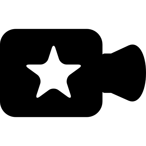 Favorite video recording favourite cinema interface icon