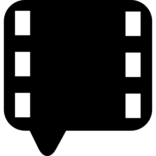 Video chat film strip cinema interface icon