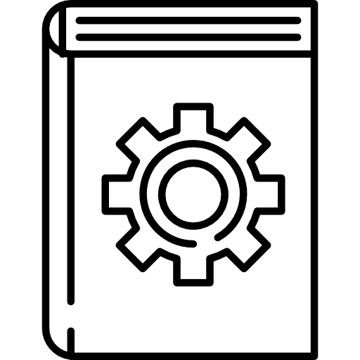 Big manual book library guide reading icon