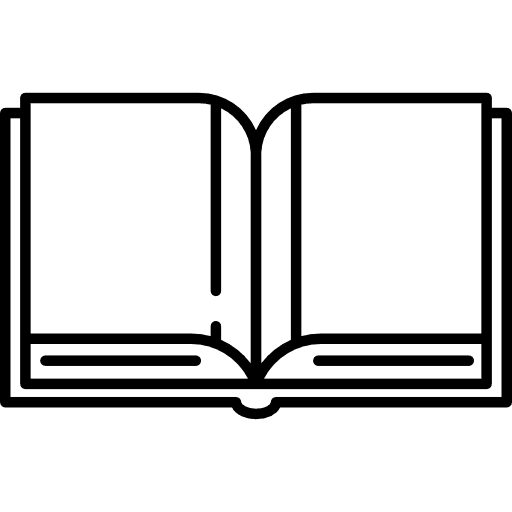 Blank open book reader education reading icon