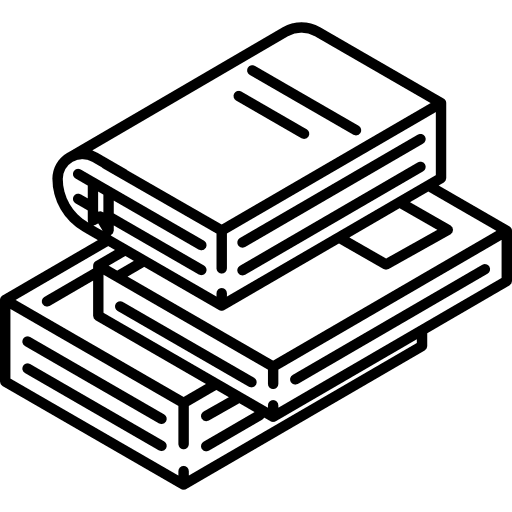 Books stack library education reader icon