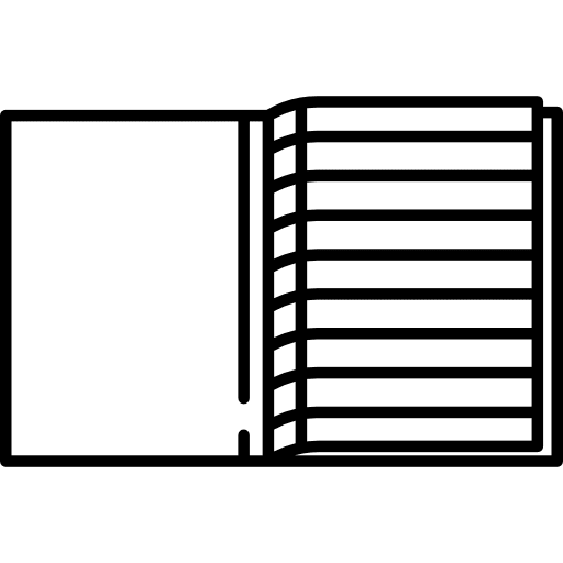 Notebook open studying writing student icon