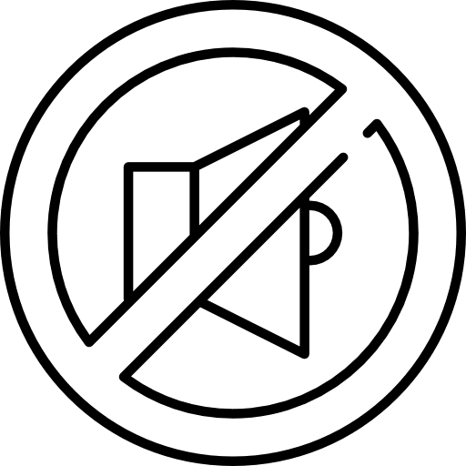 Silent telephone mute cancel technology icon