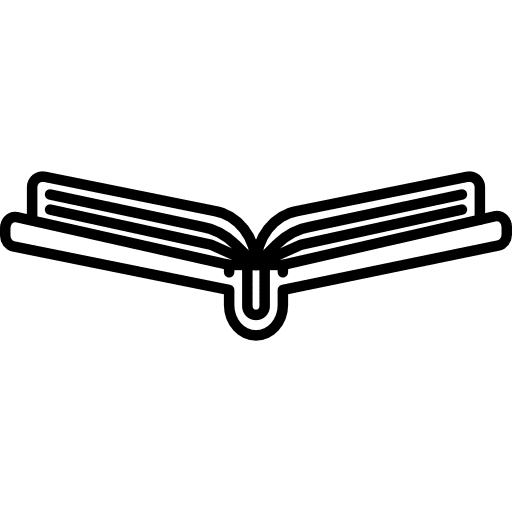 Library open book reader books education icon