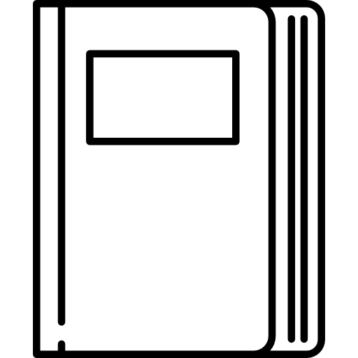 Big book library school material education icon