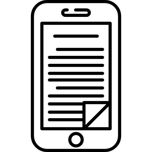 Ebook with folded page technology reading study icon