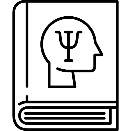 Psychology book study school material reading icon