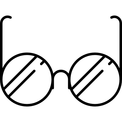 Reading glasses studying eyeglasses library icon