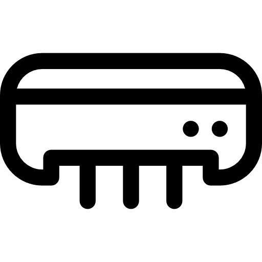 Straight air climatization air conditioner temperature icon