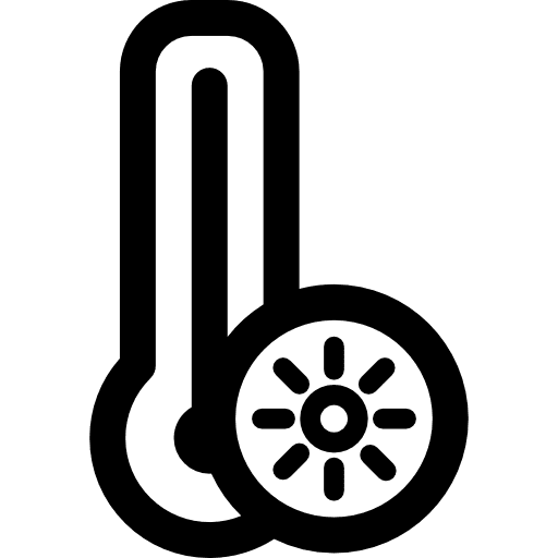 Thermometer heat fahrenheit tools and utensils icon