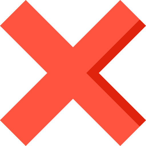 Cancel prohibition decline mistake icon