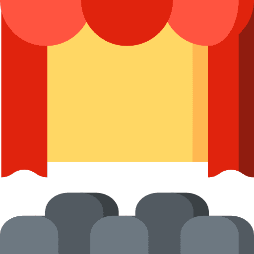 Cinema stage cultures theater icon
