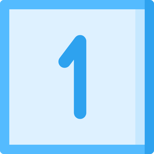 One numbers one maths icon