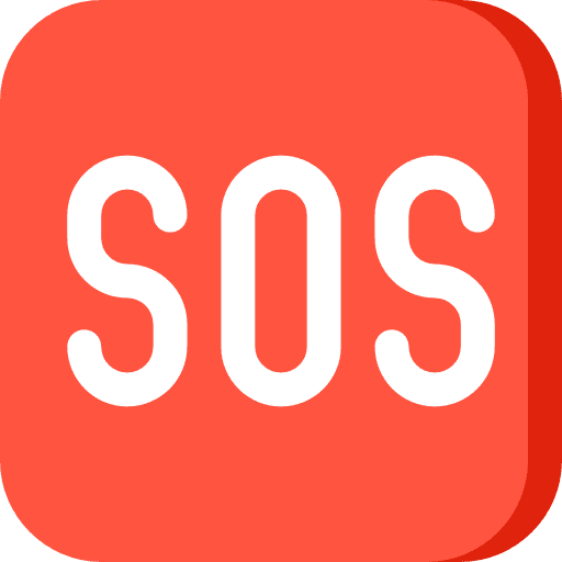 Sos help letters symbols icon