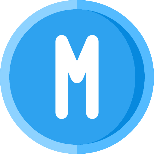 Letter m signaling letter m letters icon