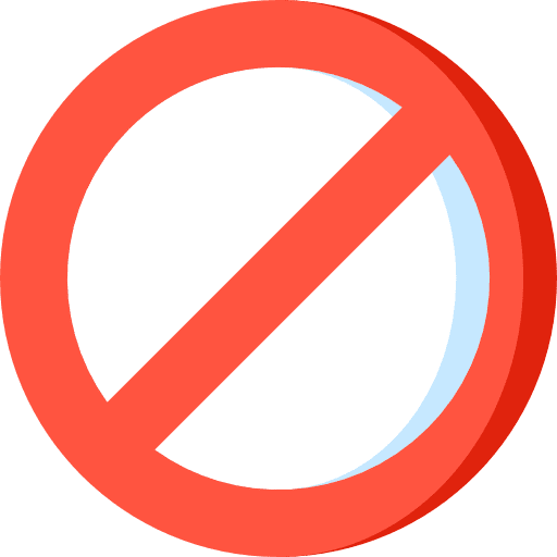Forbidden avoid cross out prohibition icon