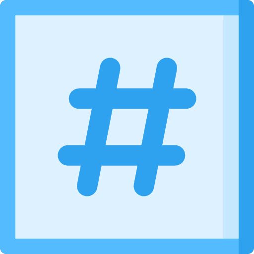Hashtag seo and web social punctuation icon