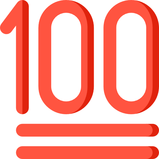 One hundred numbers buttons interface icon