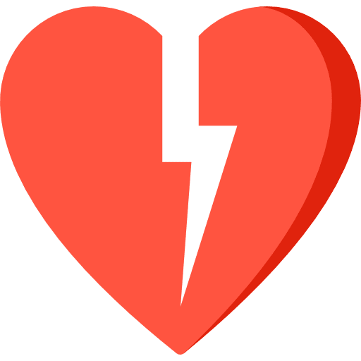 Broken heart love shapes shapes and symbols icon
