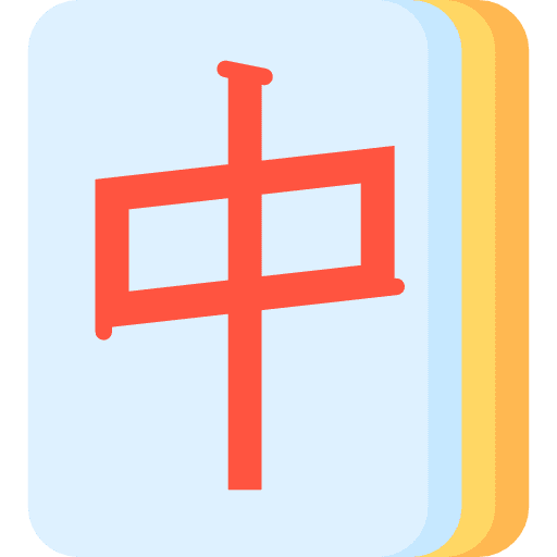 Mahjong hobbies and free time gaming casino icon