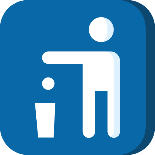 Garbage rubbish shapes and symbols litter icon