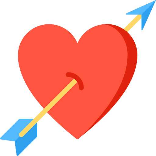 Cupid love and romance heart lovely icon