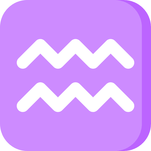 Aquarius astrology esoteric shapes and symbols icon