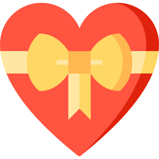 Chocolate box heart food and restaurant romanticism icon