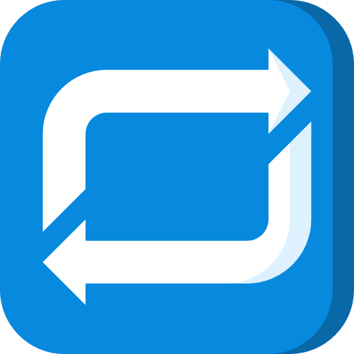 Repeat interface multimedia option arrows icon