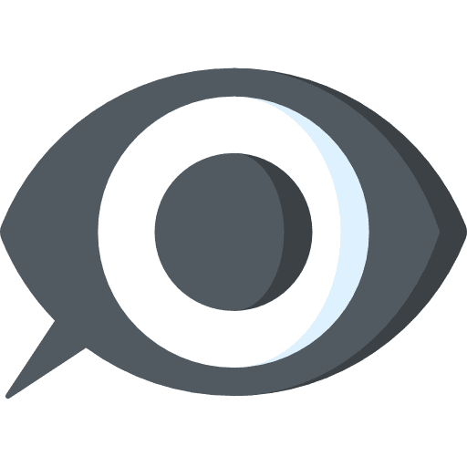 Speech bubble communication eye multimedia icon