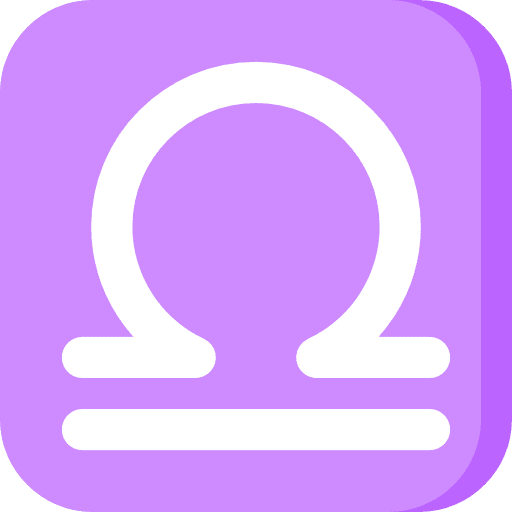 Libra zodiac constellation horoscope icon