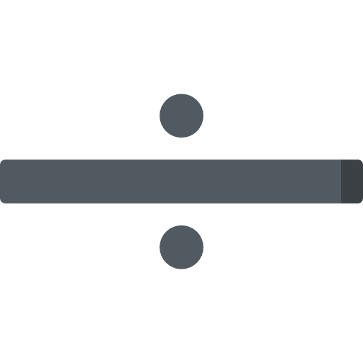 Division signs calculation maths icon
