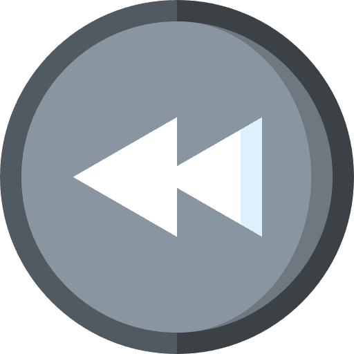 Rewind interface direction shapes and symbols icon