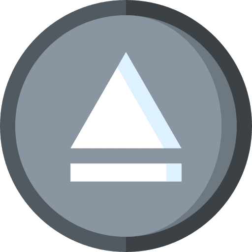 Eject music player multimedia option video player icon