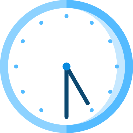 Wall clock time and date circular clock clocks icon