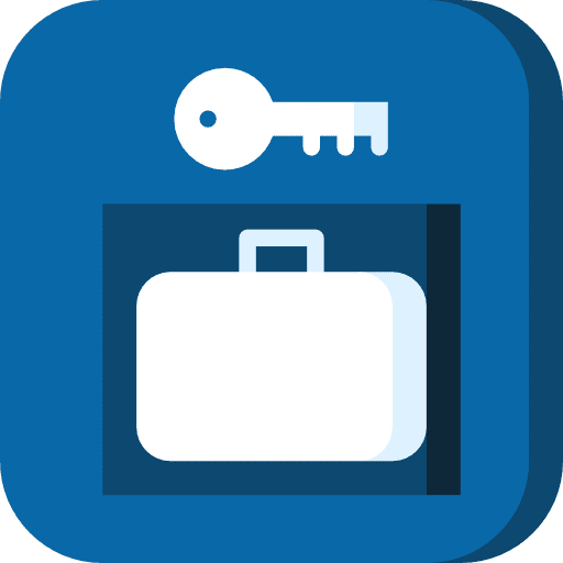 Luggage vacations baggage portfolio icon