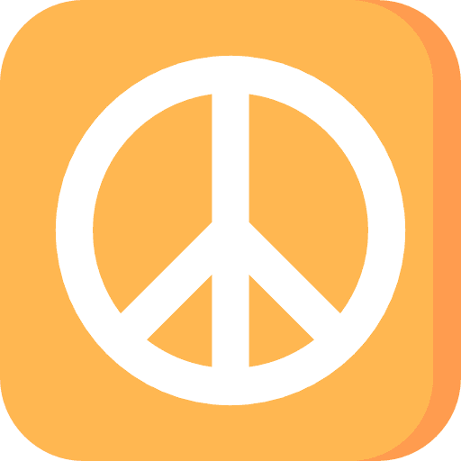 Peace loving shapes and symbols symbol icon