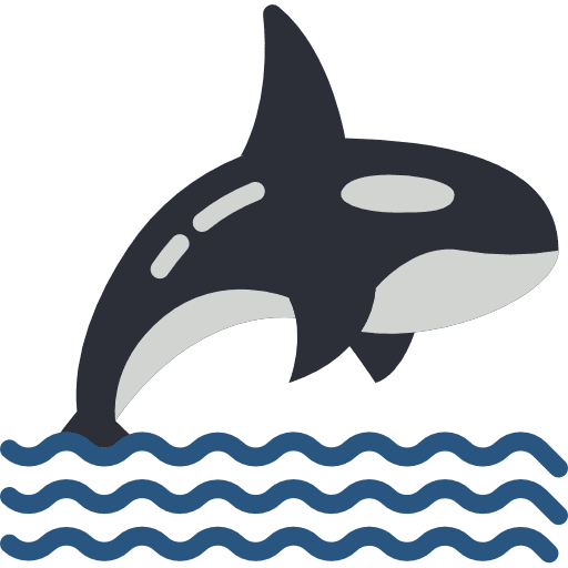 Orca shapes animal kingdom silhouette icon