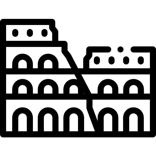 Coliseum monuments architecture italy icon