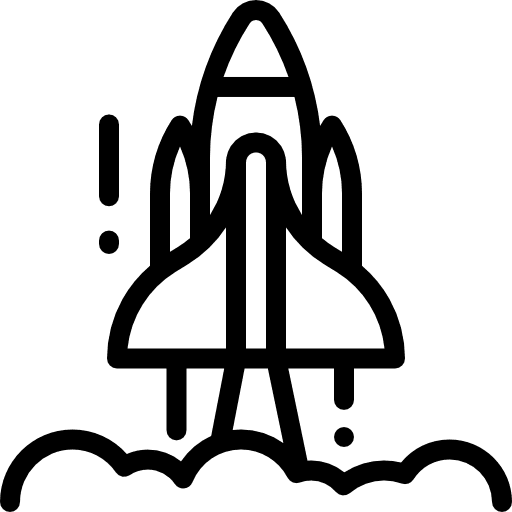 Rocket spaceship management project icon