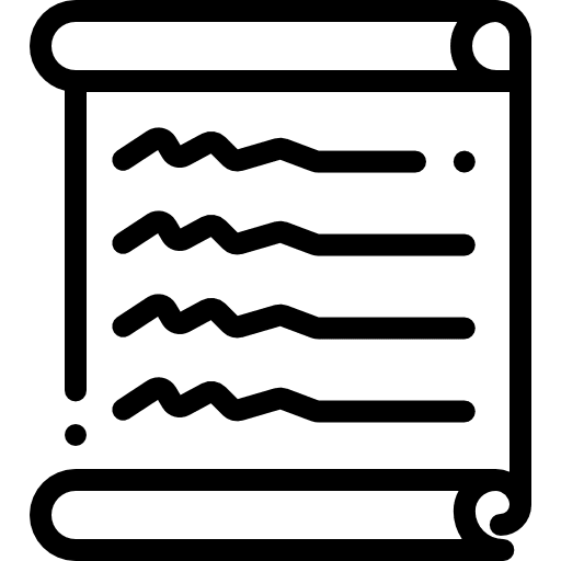 Document paper scroll ancient icon