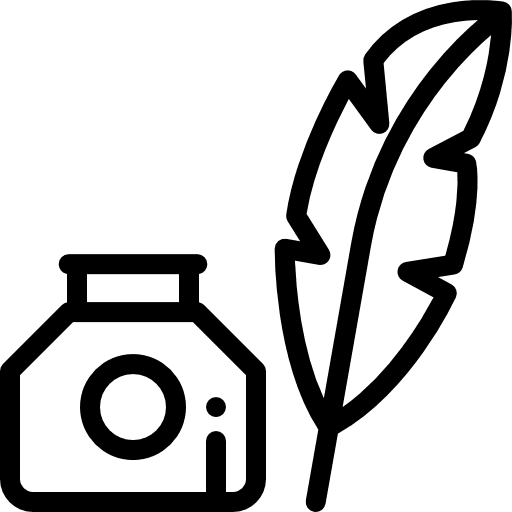 Feather pen feather pen pen and ink cultures icon